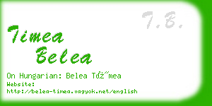 timea belea business card